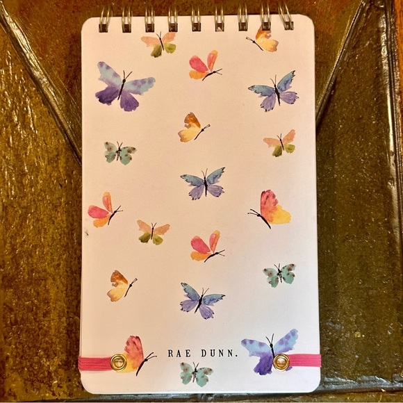 Rae Dunn LISTS Butterflies Top Spiral Notebook with Elastic Closure BRAND NEW!! - Picture 3 of 7